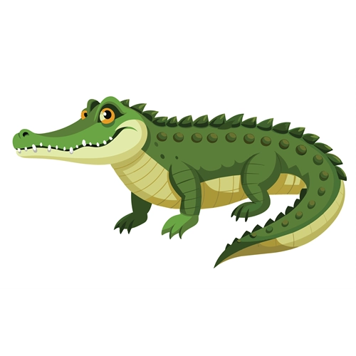 Jungle Safari Fierce Alligator Transparent Sticker